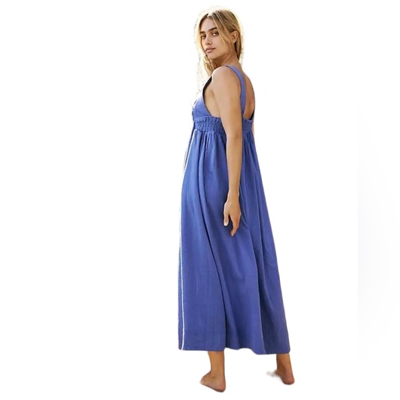 NWOT Free People Delphine Midi Dress in Birdsong Blue size XS - Picture 2 of 7